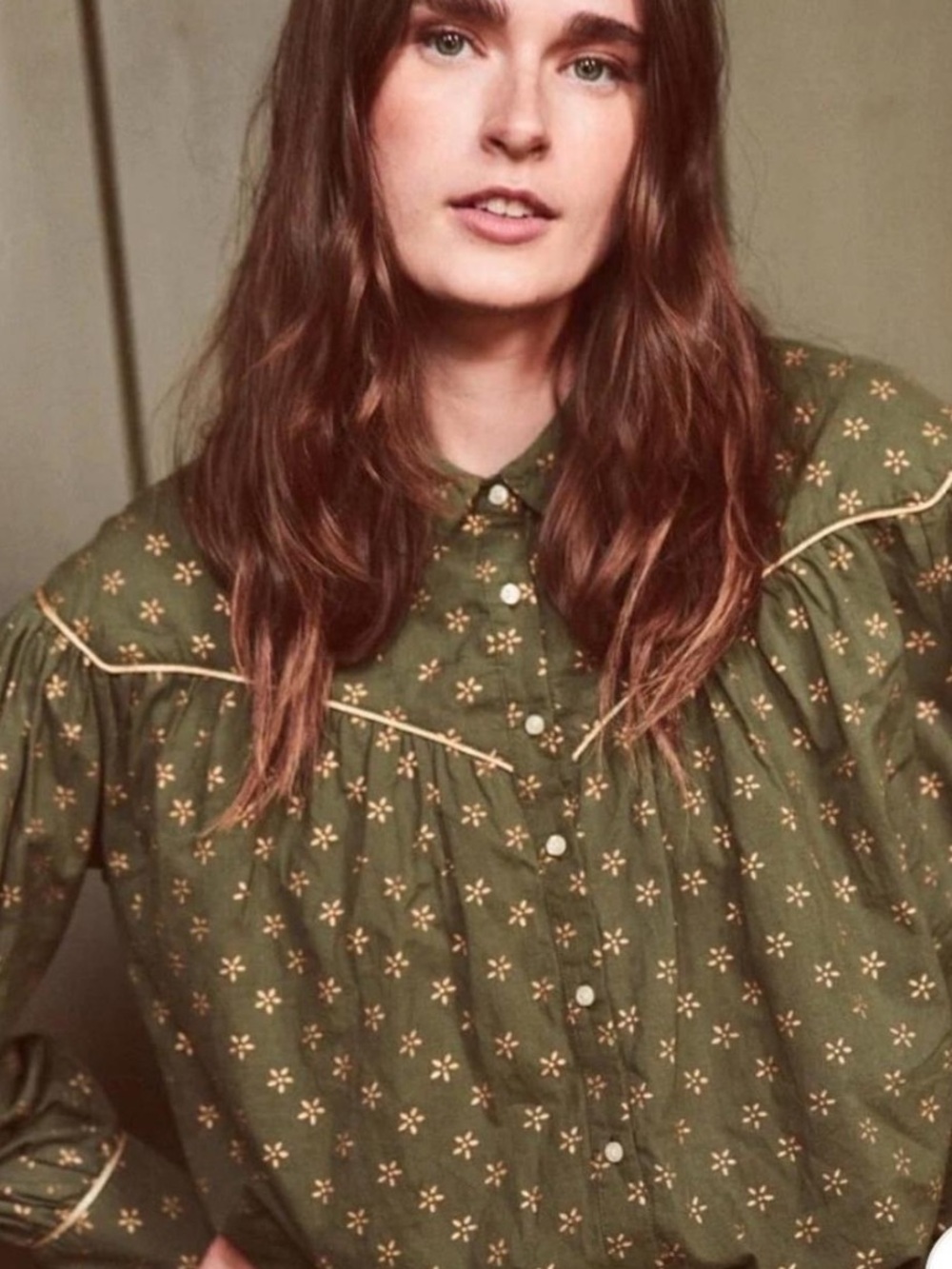 THE GREAT. the Westerner Long Sleeve shirt